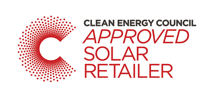 Accreditation: Clean Energy Council Approved Solar Retailer logo